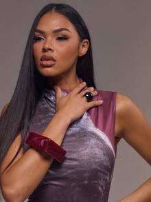 MUSERA 黑色圆形球形戒指 - 黑色 - 查看 2