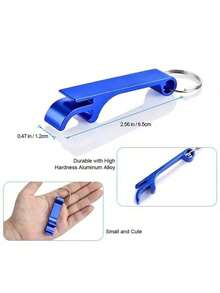 1/16/50/100个装便携式啤酒开瓶器钥匙扣迷你口袋铝合金饮料啤酒开瓶器婚礼派对回礼，适用于户外活动、露营，父亲节礼物 - 彩色 - 查看 4