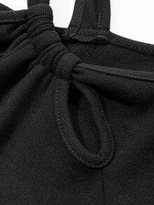 DAZY 女士露肩中长紧身连衣裙，秋冬优雅