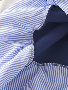 Tween Girls' Sweatshirt, Casual College Style Versatile, 2 In 1 Sweatshirt Shirt Collar Numeric & Letter Print Leopard Pattern Loose