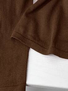 GlowEve Nouveau gilet cardigan col V pour femmes, couleur unie, élégant, polyvalent, tricot mode minimaliste