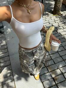 SHEIN Plus Size Casual Camouflage Print Wide Leg Pants Loose Pants For Women Camo Cargo Pants Women,Fall /Autumn/Winter,Christmas,New Year,Thanksgiving,Party,Wedding,Beach,Elegant,Casual,Going Out,Date,Appointment,Commute - Multicolor - View 4