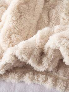 SHEIN 可爱毛绒杏色立领卫衣，百搭秋冬 - 卡其色 - 查看 6