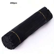 200 dải vải nhung dày nhiều màu, đồ thủ công làm từ ống thông nhiều màu, 9 màu sắc rực rỡ cho đồ thủ công và dự án nghệ thuật tự làm, que bông cho đồ trang trí Ngày lễ tình nhân, Ngày của mẹ và Lễ Phục sinh. - Nhiều màu - Xem 10