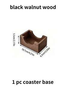 4 pièces/3 pièces/2 pièces/1 pièce Dessous de verre en noyer noir, 1 set de dessous de verre en bois, dessous de verre ronds en hêtre jaune, set de dessous de verre en bois de hêtre, tapis pour tasses à café, décoration de table à manger, décoration de table de cuisine et de salon, dessous de verre isolants contre la chaleur - couleur noyer - Voir 13