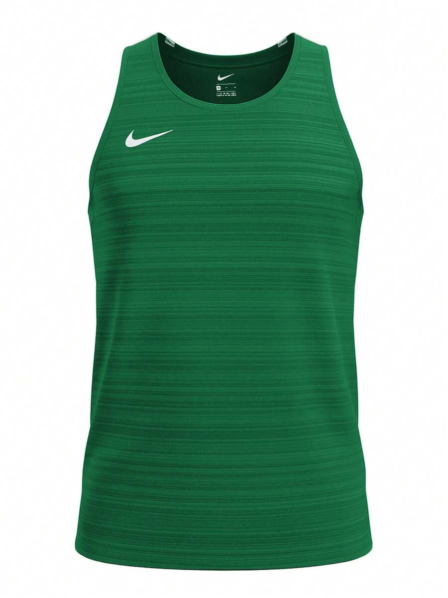 Nike Stock Dry Miler Men Tank Top Green - Green - View 1
