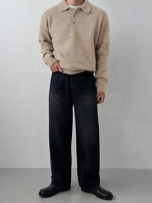 DAZY 男士休闲纯色针织毛衣，秋冬