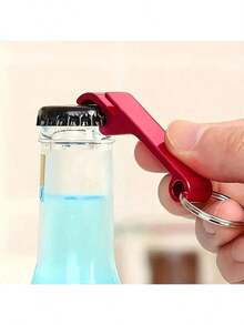 1/16/50/100个装便携式啤酒开瓶器钥匙扣迷你口袋铝合金饮料啤酒开瓶器婚礼派对回礼，适用于户外活动、露营，父亲节礼物 - 彩色 - 查看 3