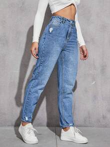 Flexra Jeans de pierna entallada lavados y desgastados de manera casual - Multicolor - Ver 3