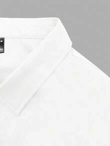 Manfinity EZcore 大码男士纯色长袖单排扣宽松休闲衬衫