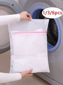 1/3/6pcs Household Anti-Deformation Laundry Bag, Underwear And Bra Washing Bag, Anti-Entanglement Laundry Net Bag, Luggage Clothing Sorting Bag Dress Pants Shoes Jeans Boots Skirt,Spring,Minimalist,Summer Tops