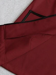 GlowEve CURVE Women's Contrast Color Sleeveless Vest Waistcoat Jacket - Red - View 7