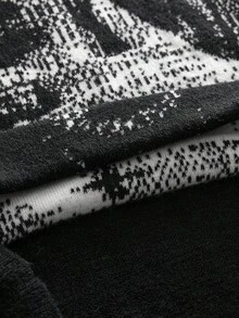 AXEPEAK Men's Portrait Print Crew Neck Casual Long Sleeve Pullover Sweater, For Fall Winter