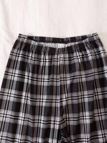 Genkimix Kids 2 件青少年男童经典格子印花睡裤，适合所有季节