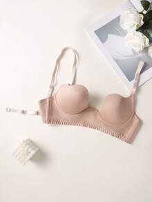 Sujetador unicolor con aro - Albaricoque - Ver 1