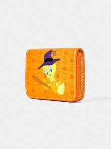 LOONEY TUNES X SHEIN 1pc Pumpkin & Duckling All-Over Print Minimalist Zipper Coin Purse For Women - Multicolor - View 2