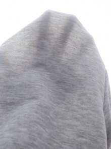 Teen Girl Casual Pullover Sweatshirt, Versatile For School & Commute, 2 In 1 Sweatshirt With Shirt Collar, Numeric & Letter, Leopard Print Pattern, Loose Fit - Grey - View 6