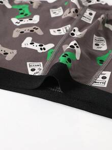 5件装男童电子游戏印花平角内裤 - 彩色 - 查看 4