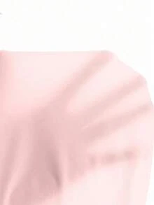 Elladie kids 女童优雅简约圆领插肩袖高腰束腰短款纯色罗纹面料 3D 花卉图案开学蝴蝶结装饰连衣裙，适合所有季节 - 粉色 - 查看 7