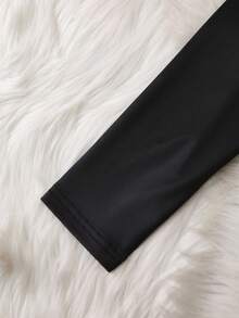 适合青少年女孩的可爱姜饼印花长袖上衣和格子裤睡衣套装，圣诞节礼物 - 彩色 - 查看 3