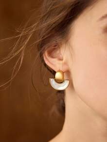 MOTF PREMIUM 女士耳钉 - 金黃色 - 查看 5