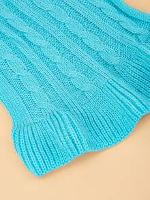 PETSIN 1 Piece Of Sky Blue Long Autumn And Winter Thick Knitted Windproof And Warm Casual Pet Dress Sweater - Sky Blue - View 8
