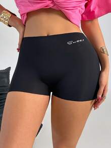 SuitURBody Women's Minimalist Letter Print Seamless Hipster Panties