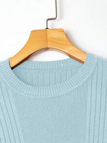 GlowEve New V-Neck Cardigan Vest For Women, Minimalist European And American Style, Solid Color, Elegant, Versatile Knit Top - Baby Blue - View 4