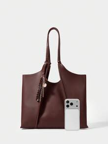 SHECARRY Women Tote Bags - Brown - View 3