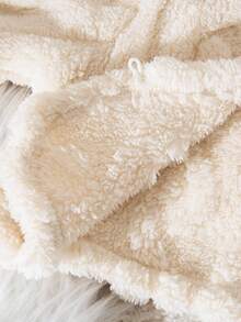 Baby Girls' Casual All-Match Versatile Homewear & Outerwear, Ribbed Knit Striped Fleece Cardigan, Autumn/Winter - Apricot - View 10