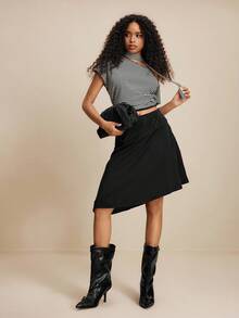 Daringsoles Botas de caña media con punta puntiaguda y tacón fino para mujer, caña ancha, color burdeos, minimalistas y de moda, para otoño/invierno