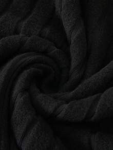 Sparklyn 2pcs/Set Teen GirlClassic Black & White Long Sleeve T-Shirts, Elegant Basic Knit Tops, Suitable For Layering - Black and White - View 5