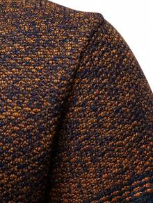 Manfinity Homme Herren Lässig gestreifter Rundhals Langarm Loose Fit Strickpullover, Herbst/Winter - Braun - Übersicht 5