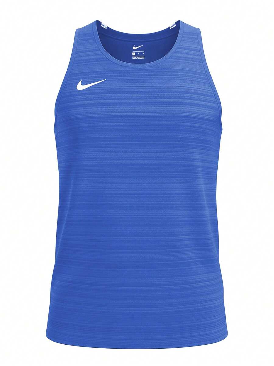 Nike Stock Dry Miler Men Tank Top Blue - Royal Blue - View 1