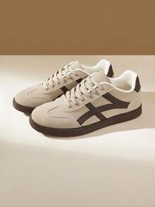 CUCCOO EASI Women's Soft & Comfortable Casual Lace-Up Sneakers, Suitable For All Seasons, Spring/Summer For Christmas - Beige - View 2