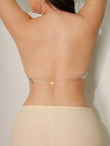 NudeFit Plus Size Women Comfortable Seamless High Support Transparent Strap Bra, Lift