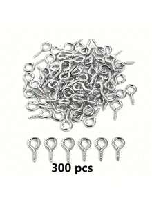 100/300/500/1000/2000pcs Multi-Color Mini Eye Needles, Eye Needles, Hooks, Eyelets, Threaded Metal Screws, Jewelry Pendant Connectors, DIY Jewelry Making Supplies, 10mm/0.39 Inch - Multicolor - View 15