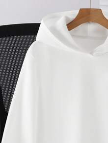 SHEIN 青少年男童休闲宽松舒适百搭纯色卫衣秋冬女童服装 - 白色 - 查看 4