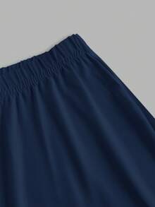 SHEIN PETITE 3 Packs Fitted Waist Elastic Band Elastic Waist Flare Suit Skinny Women's Trousers - Multicolor - View 5