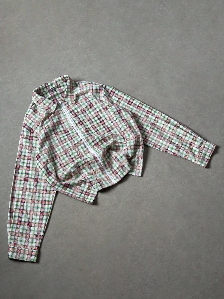 PAVTROS Casual Plaid Loose Fit Long Sleeve Shirt For Men, Fall