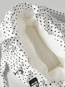 ROMWE Anime 1. 可爱蝴蝶结复古心形女士单肩包 2. 简约波尔卡圆点夏日花朵与音乐音符大容量手提包，可容纳笔记本电脑，适合日常通勤、上学、购物等。 - 白色 - 查看 4