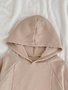 Loomiva Kleine Jungen Einfarbiger Kapuzenpullover mit Langen Ärmeln, Herbst Winter Kleidung für Mädchen - Verschiedenfarbig - Übersicht 6