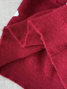 Suéter de malha com gola redonda e manga comprida com estampa de coração para meninas pré-adolescentes, suéter vermelho com coração, suéter fofo com coração para adolescentes, suéter vermelho com coração para meninas - Vermelho - Ver 7