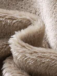 SHEIN Cute Round Neck Plush Baby Boy Outfit