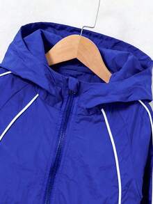 Tween-Mädchen Kapuzenjacke mit reflektierenden Streifen, die im Dunkeln leuchtet