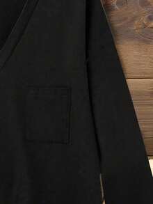 EMERY ROSE Women's V-Neck Loose Casual Versatile Best-Selling Plus Size T-Shirt, Summer/Autumn