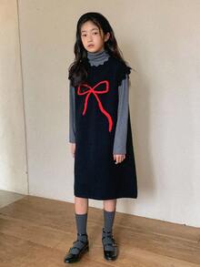 DAZY Vestido suéter sem mangas para meninas pré-adolescentes