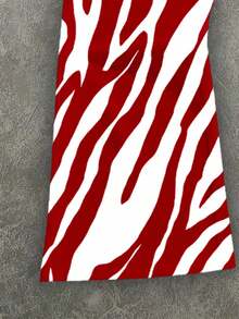 Manfinity ZONE917 Oversized Red & White Camouflage Distressed Star Gothic Slogan T-Shirt Set