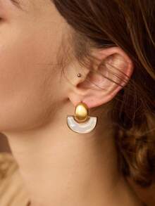 MOTF PREMIUM 女士耳钉 - 金黃色 - 查看 1