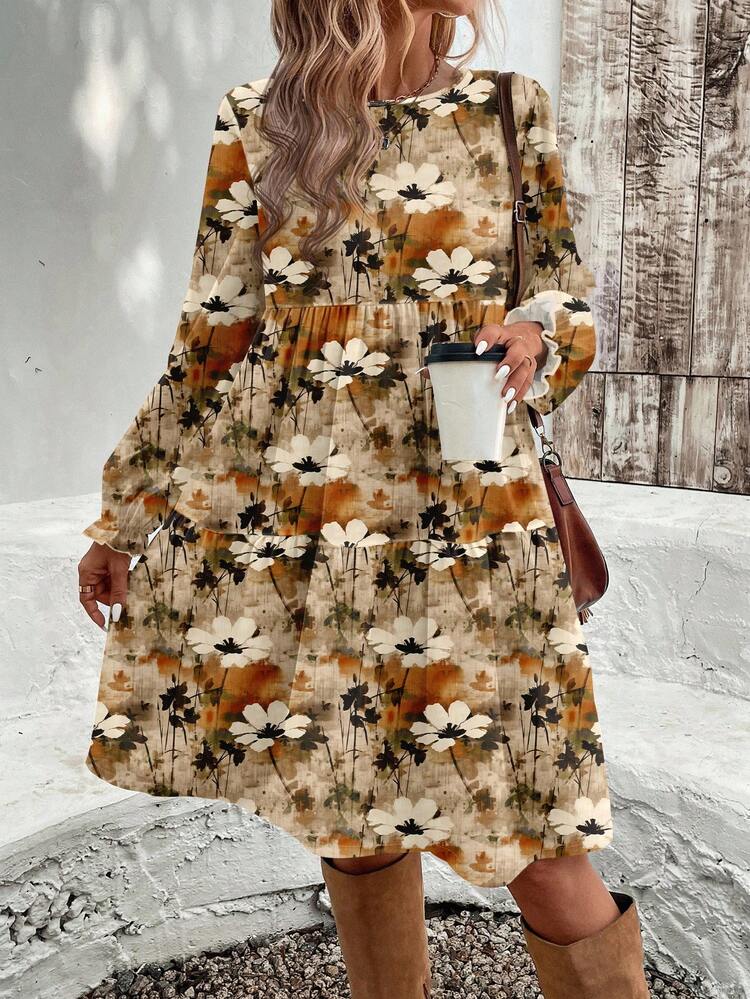 Casual Elegant Women's Mid-Length Dress, Autumn/Winter